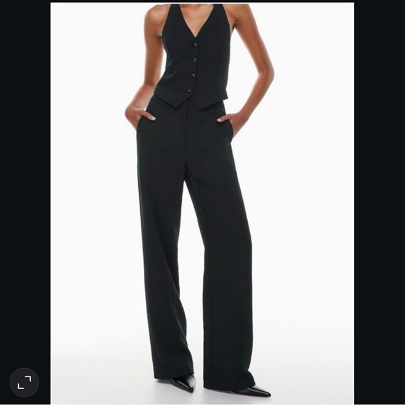 Wilfred Pants - Wilfred Alanya High Waisted Wide Leg Crepe Trousers Womens 16 Full Length